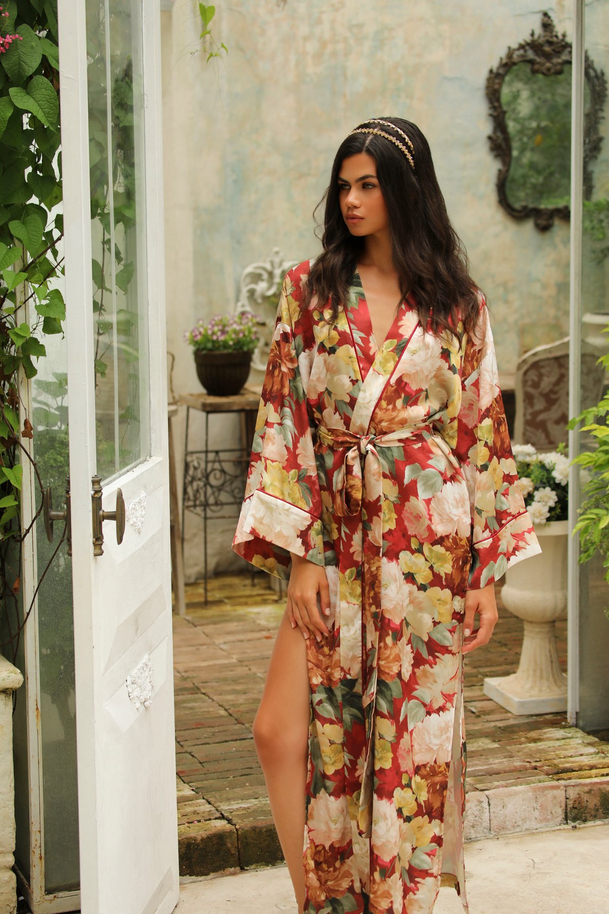 Jardin Secret Uzun Kimono Sabahlık