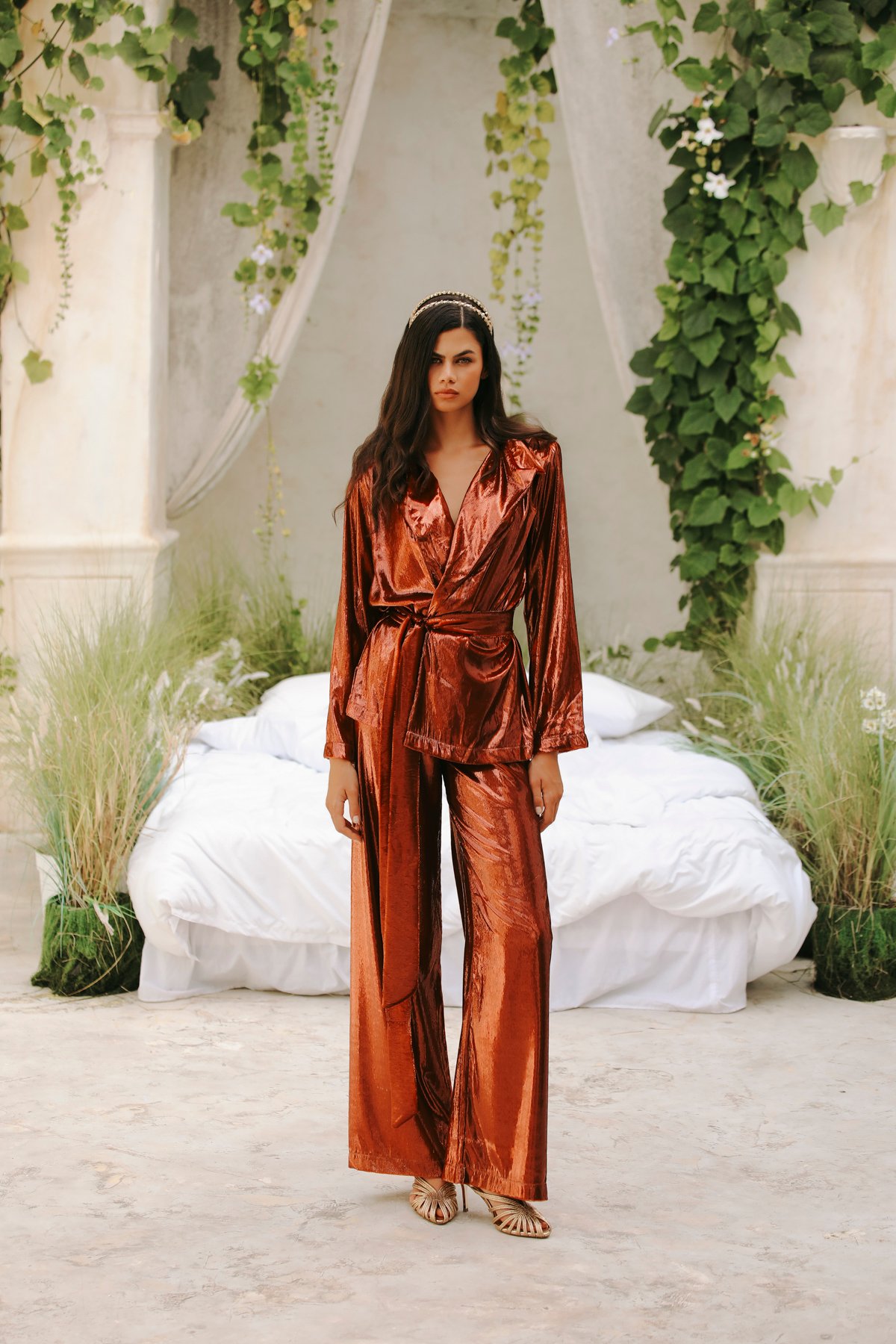 Velours Cuivre Pantolon Takım