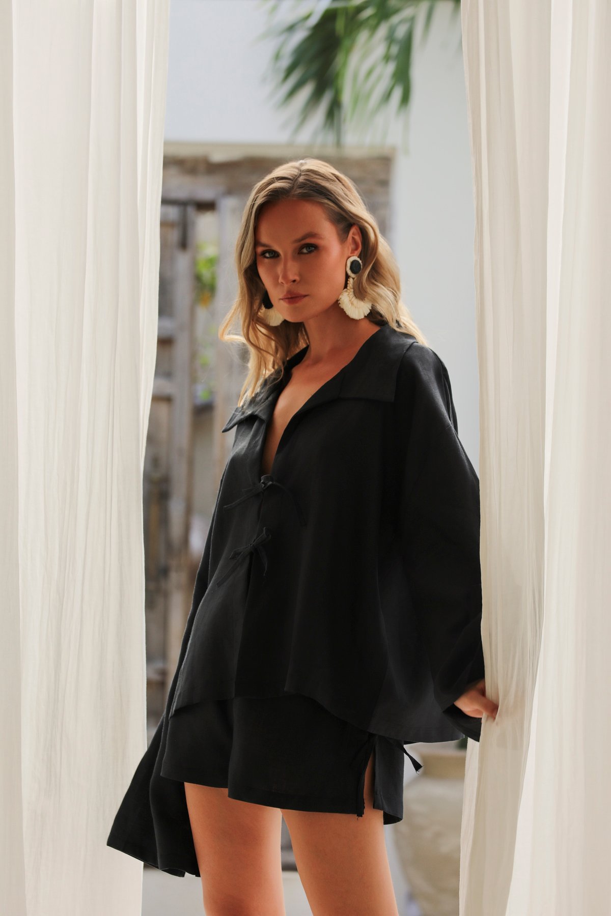 Ruban Noir Şort Takım