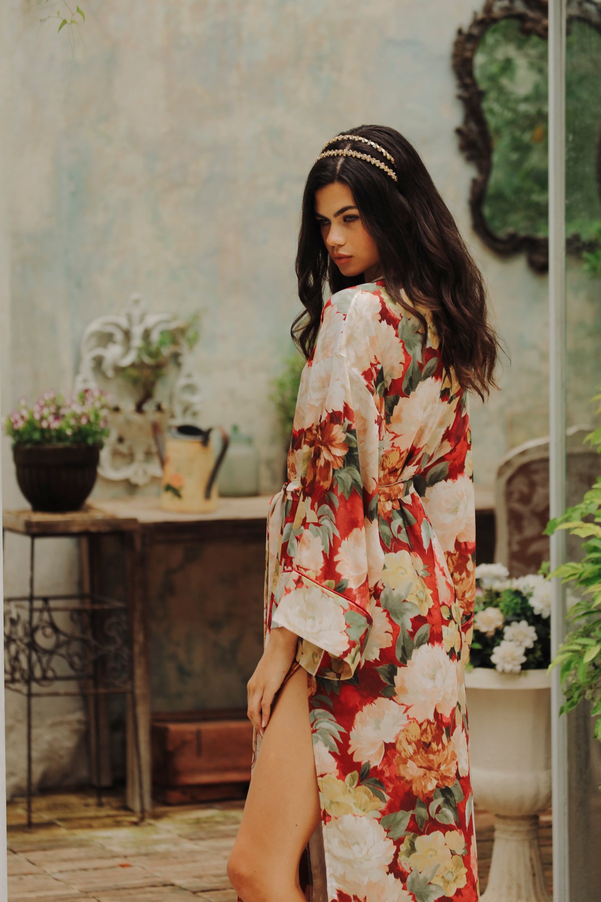 Jardin Secret Uzun Kimono Sabahlık - Görsel 4