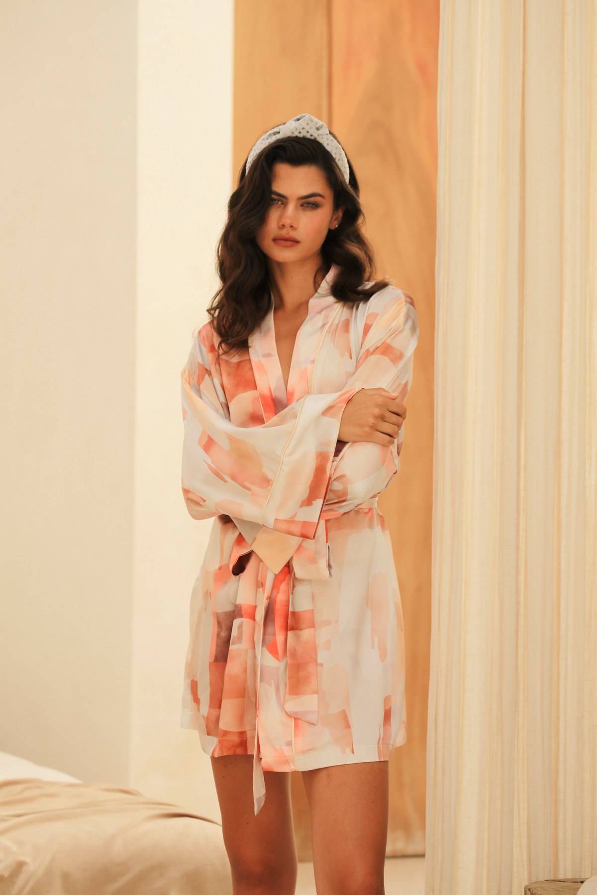 Lumiere Kısa Kimono Sabahlık - Görsel 5