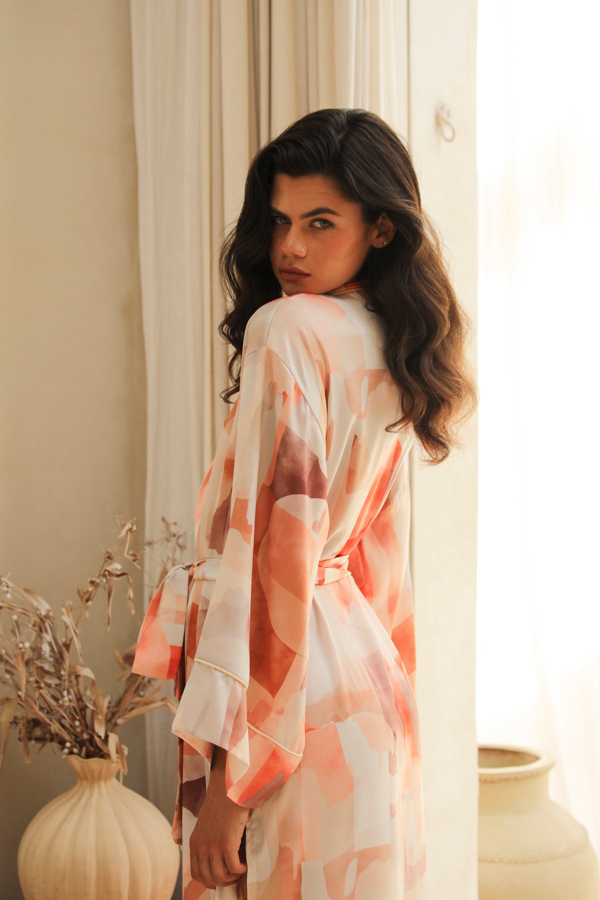 Lumiere Uzun Kimono Sabahlık - Görsel 7