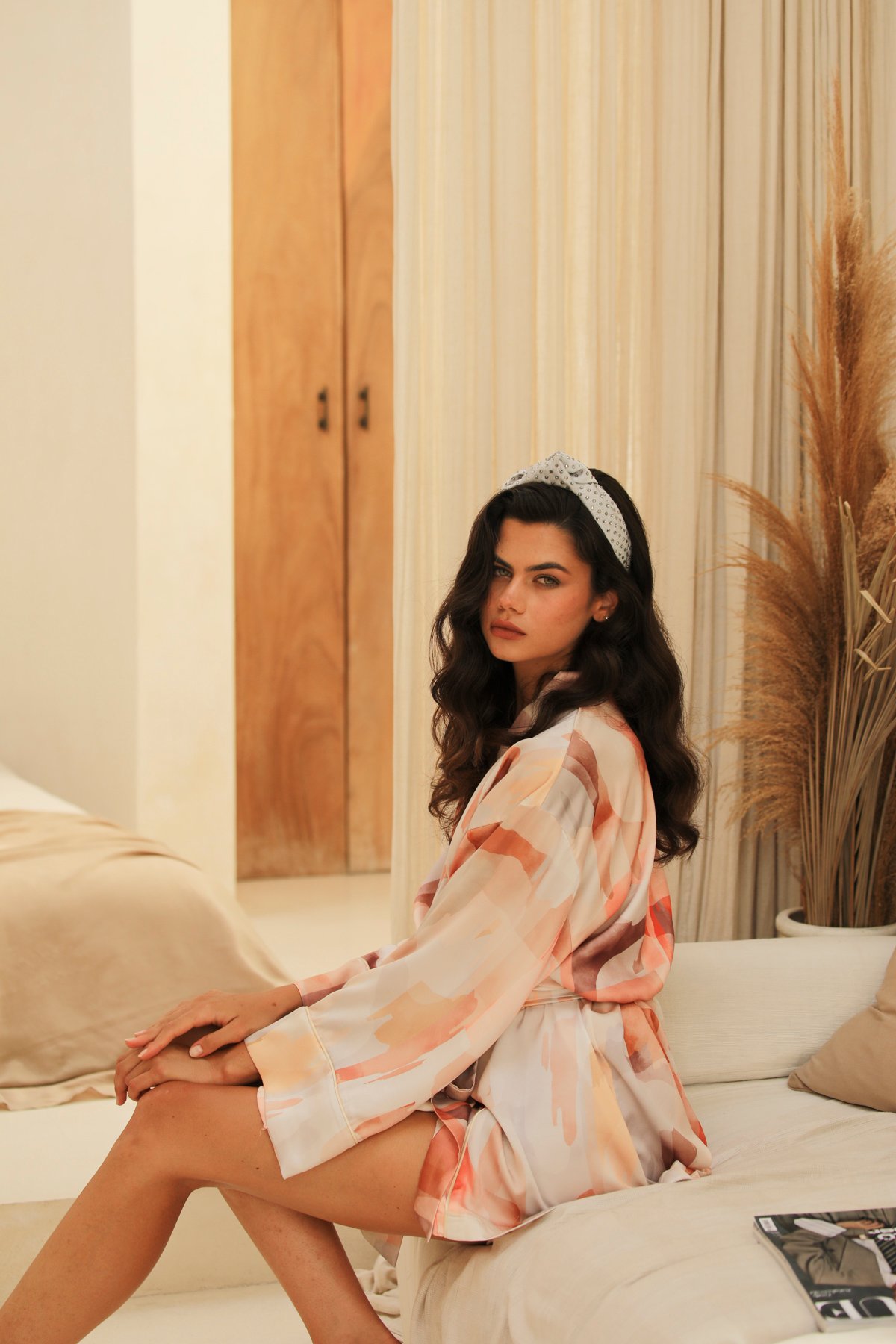 Lumiere Kısa Kimono Sabahlık - Görsel 7