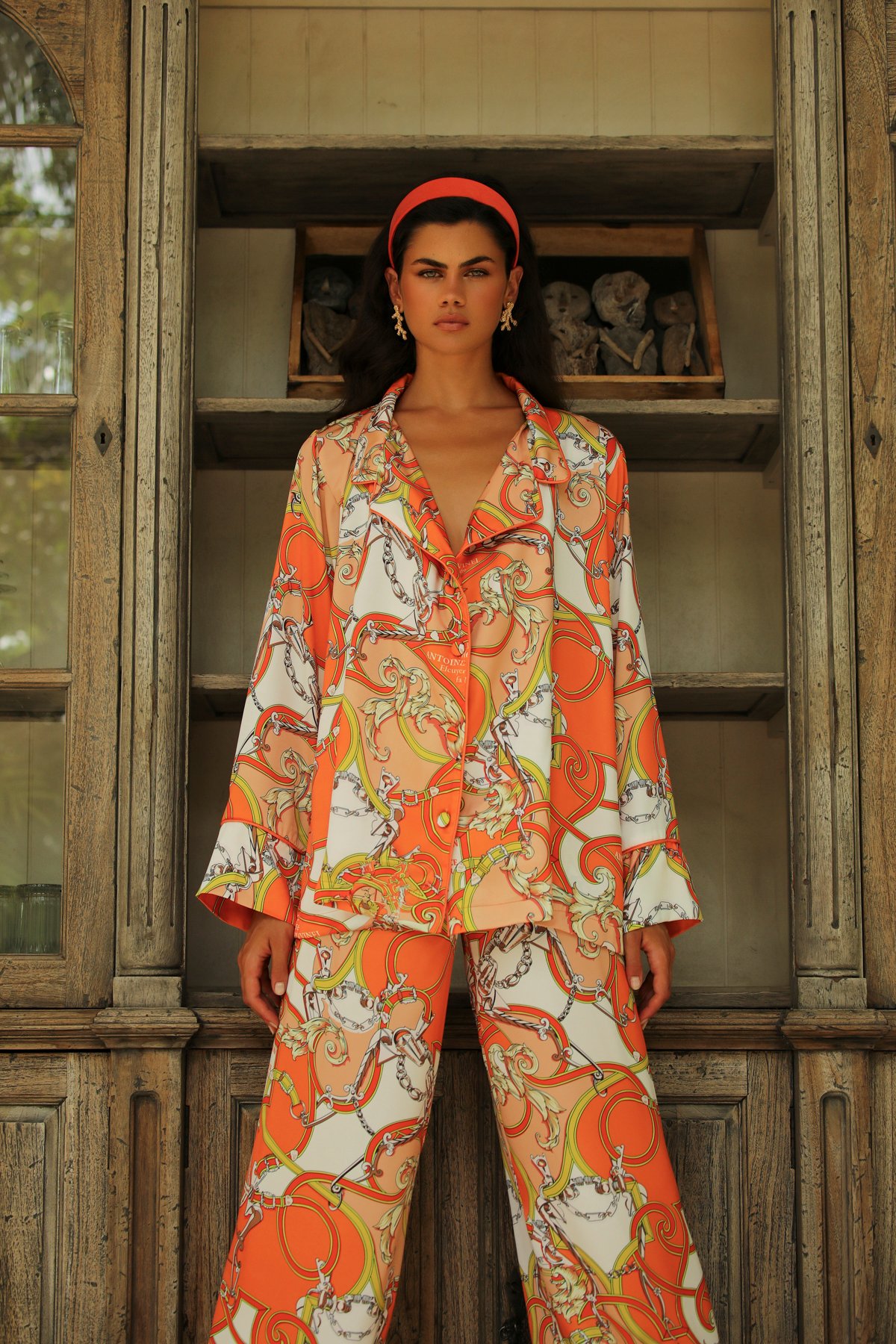 Aurelie Orange Pantolon Takım