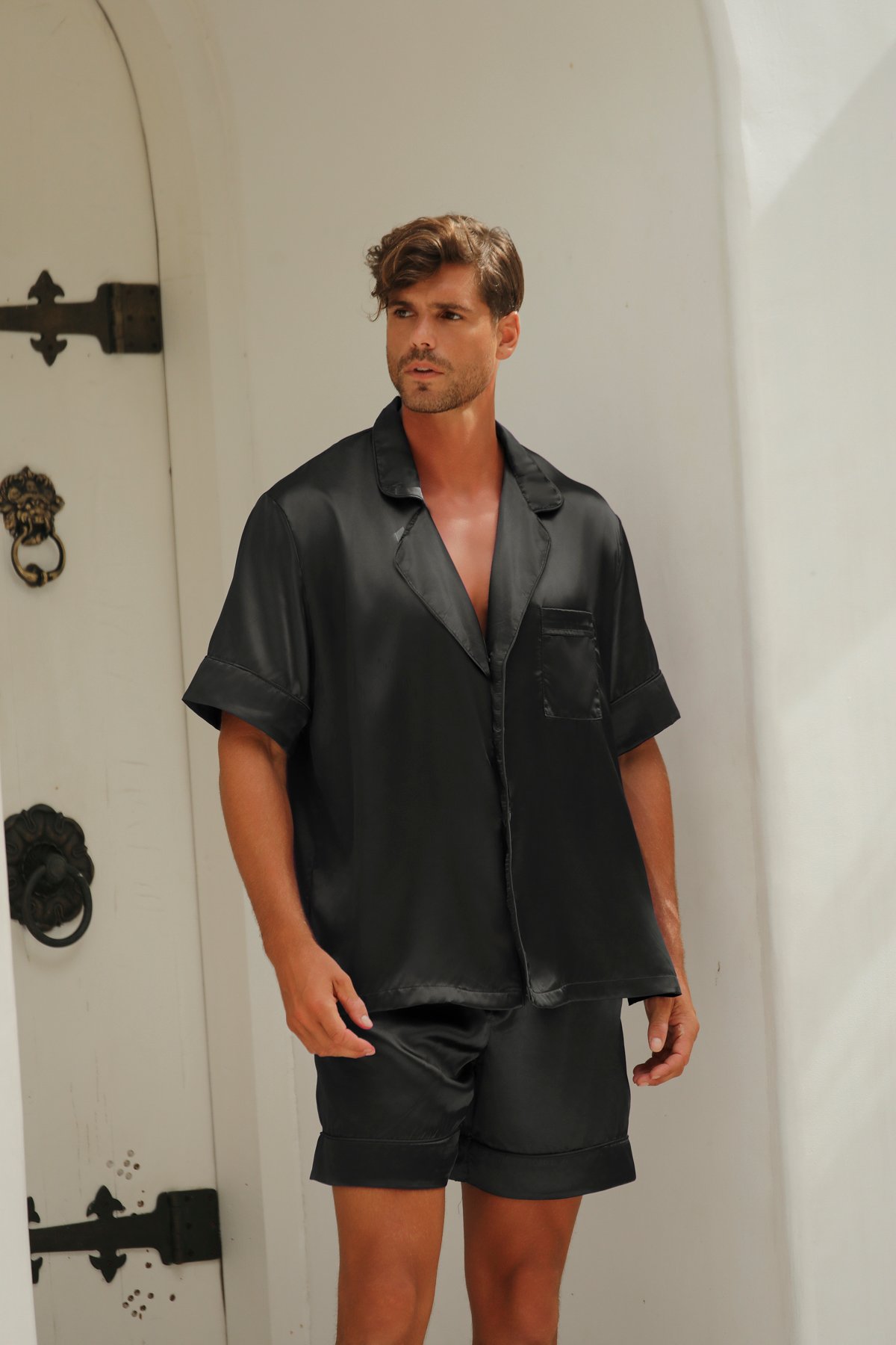 Code Grey Saten Şort Takım