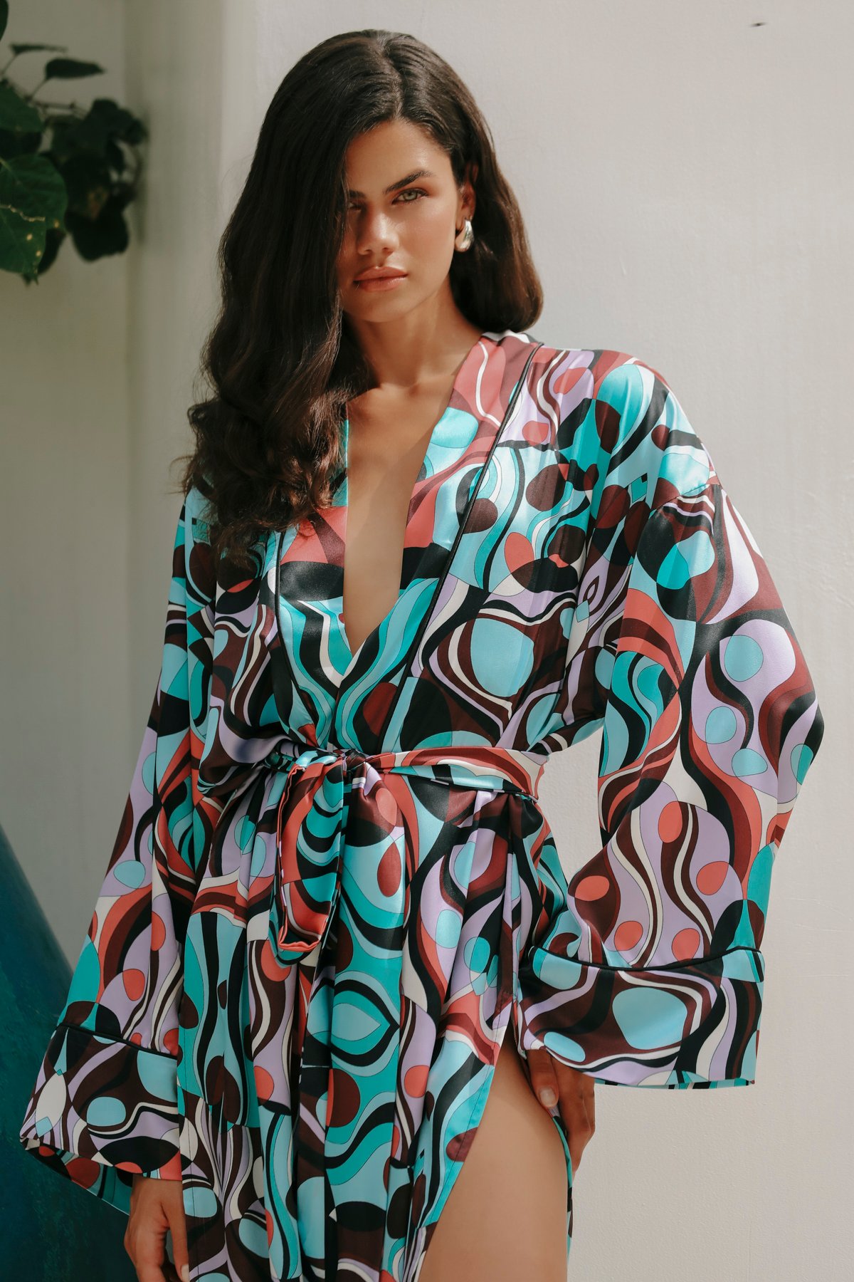 Vivienne Kısa Kimono Sabahlık - Görsel 4