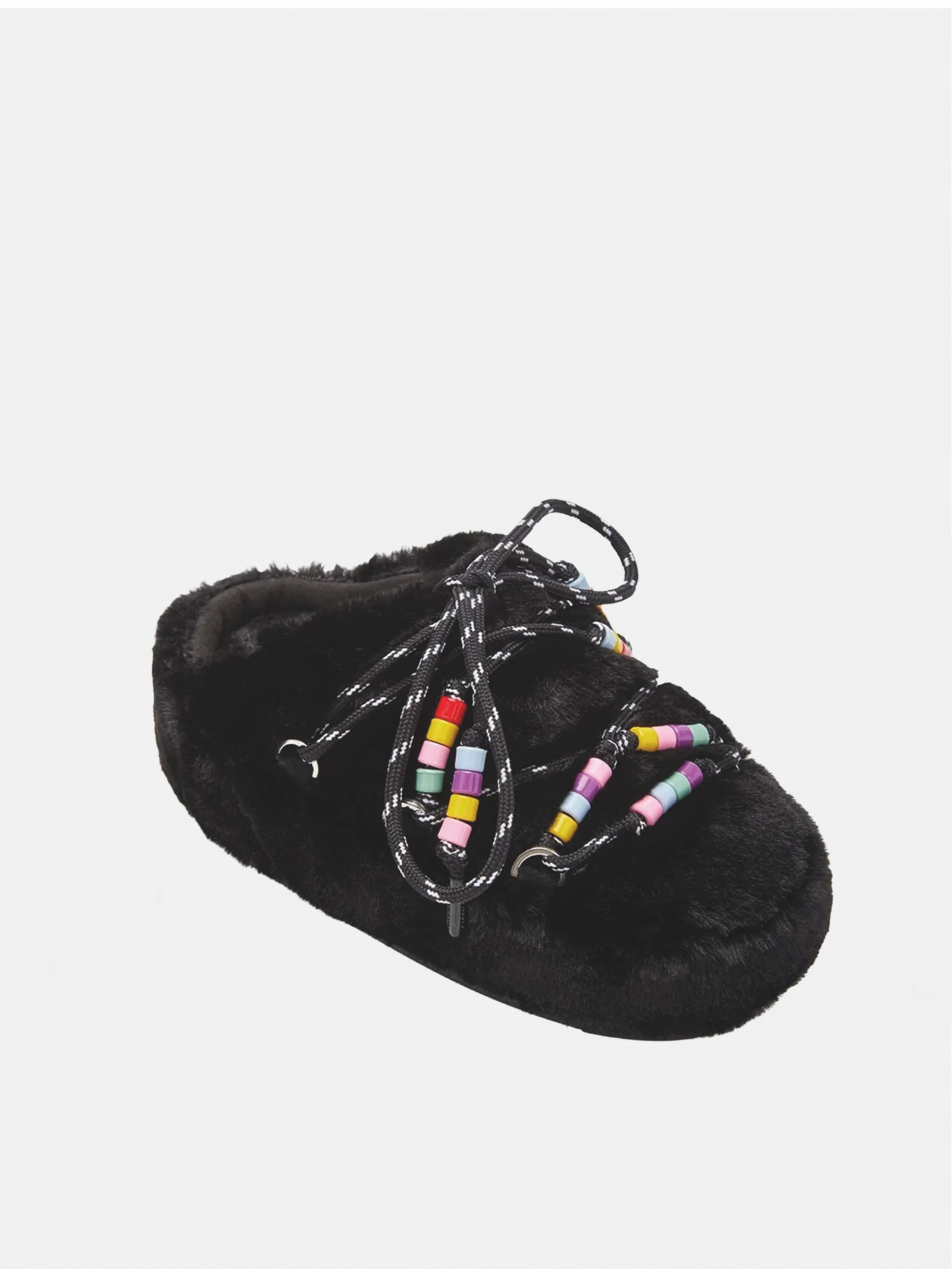 MULE BLACK FAUX FUR BEADS - Görsel 2