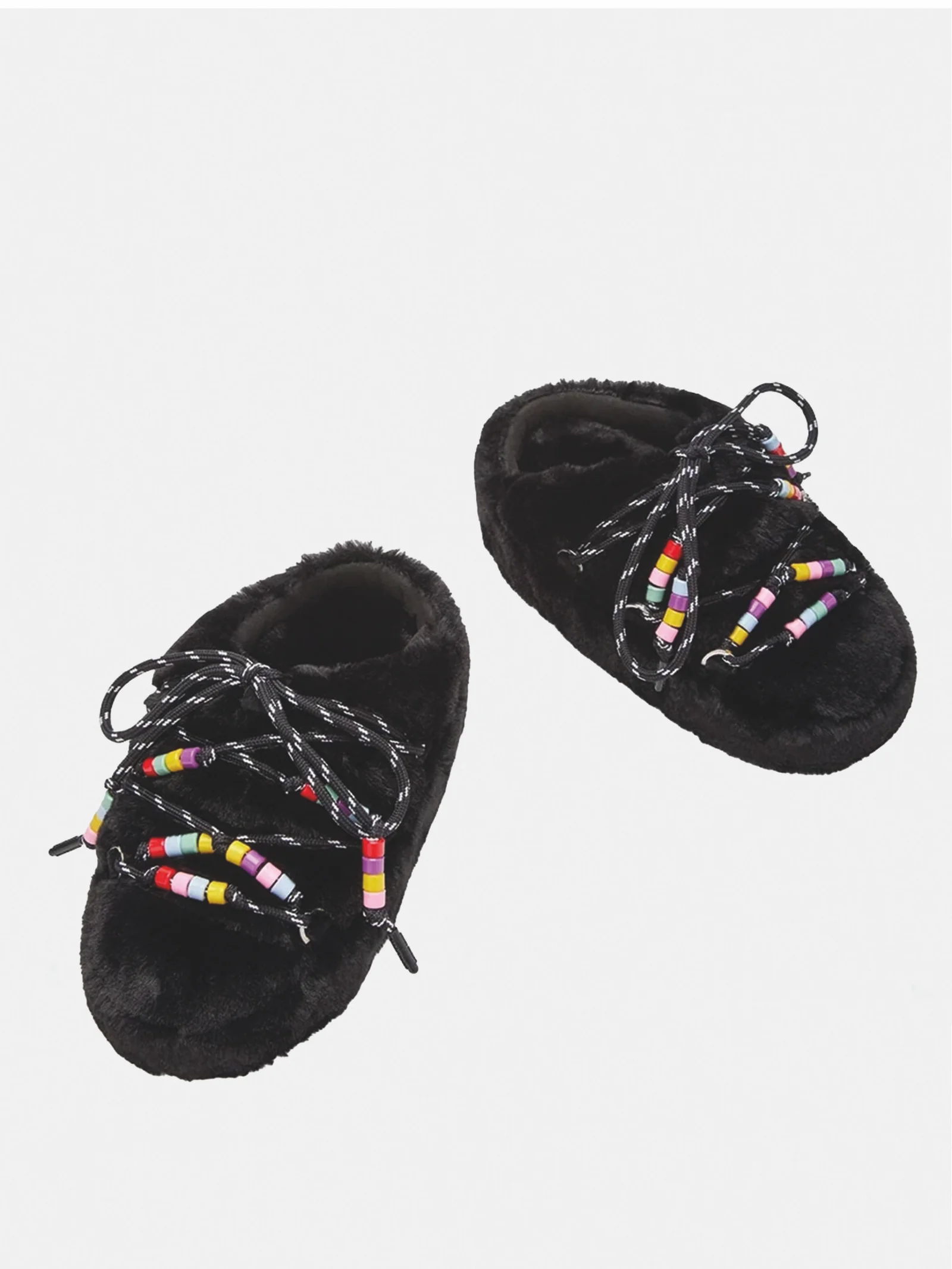 MULE BLACK FAUX FUR BEADS - Görsel 3