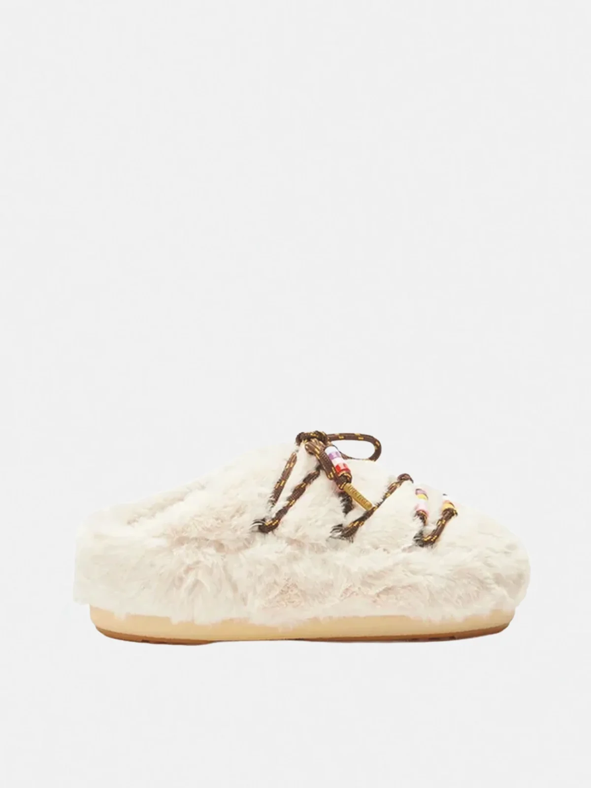 MULE CREAM FAUX FUR BEADS